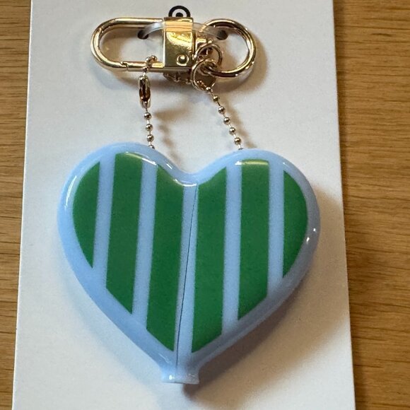 Striped Heart Coin Purse Bag Charm - kate spade new york x Target, Green/Blue - Picture 8 of 10